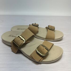 Spenco Vista Beige Color Women's Leather Arch Support Slip-On Slide Sandal 8 B